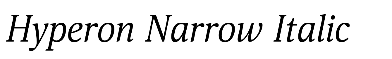 Hyperon Narrow Italic